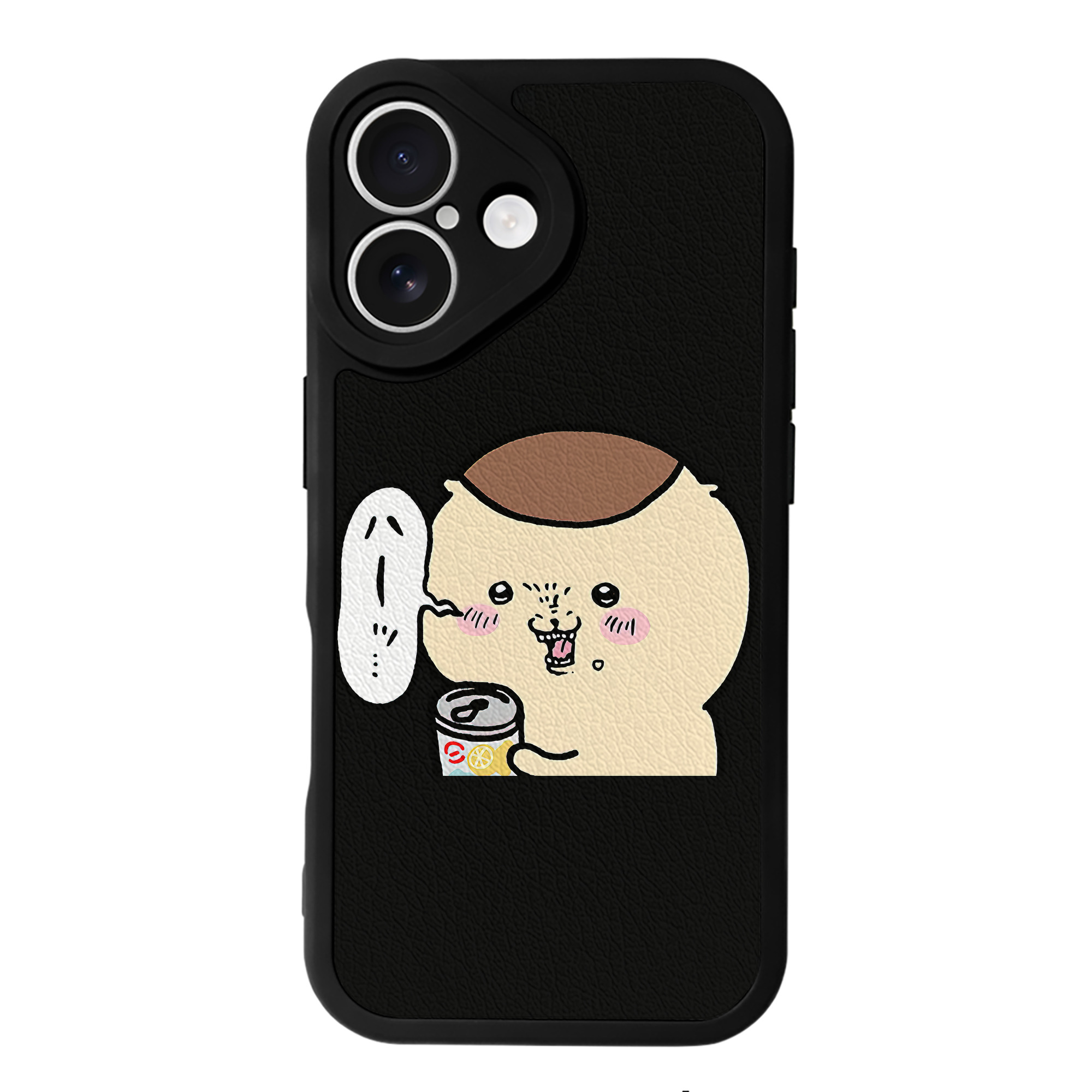（画像用） ちいかわ くりまんじゅう Chii-kawa kuri manjū 【iPhone 16シリーズ対応】シリコンスマホケース（レザー調） 材質：シリコン